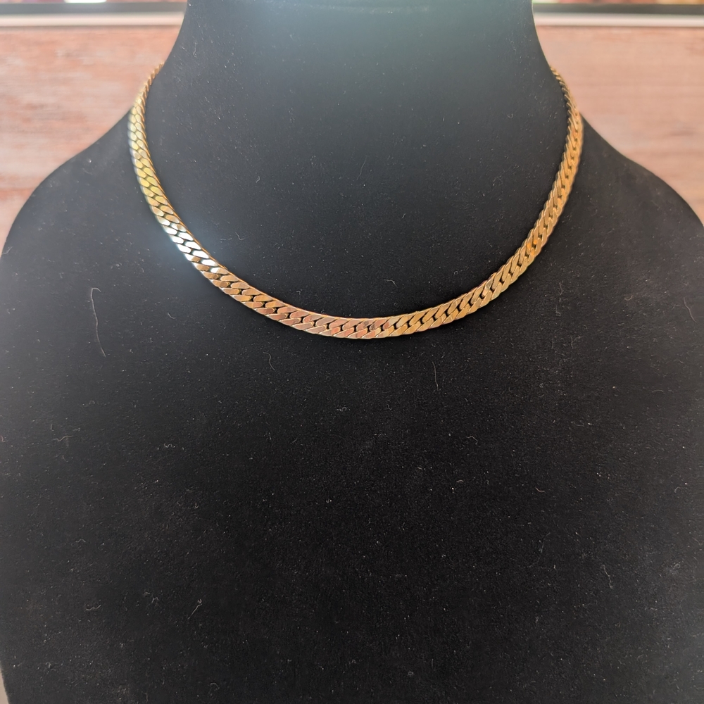 Monet Gold Herringbone Necklace